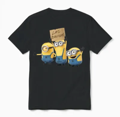 Minions Three Happy Minions with A Unisex T-Shirt - Black