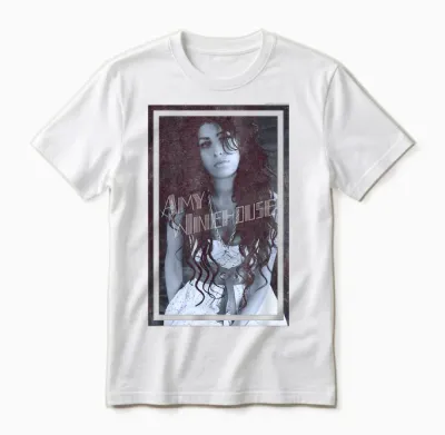 Amy Winehouse Frame Soul Music by Rock Off Unisex T-Shirt - White