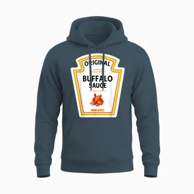 Buffalo Sauce Halloween 2024 Costume Family Matching Ketchup Unisex Hoodie - Dark Heather
