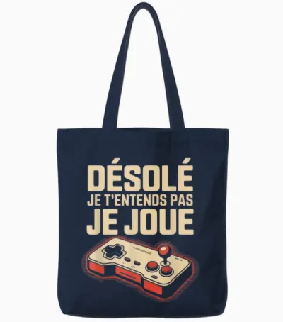 Gamer Man Humour Geek Gift Idea Teen Funny I Play Tote Bags - Navy
