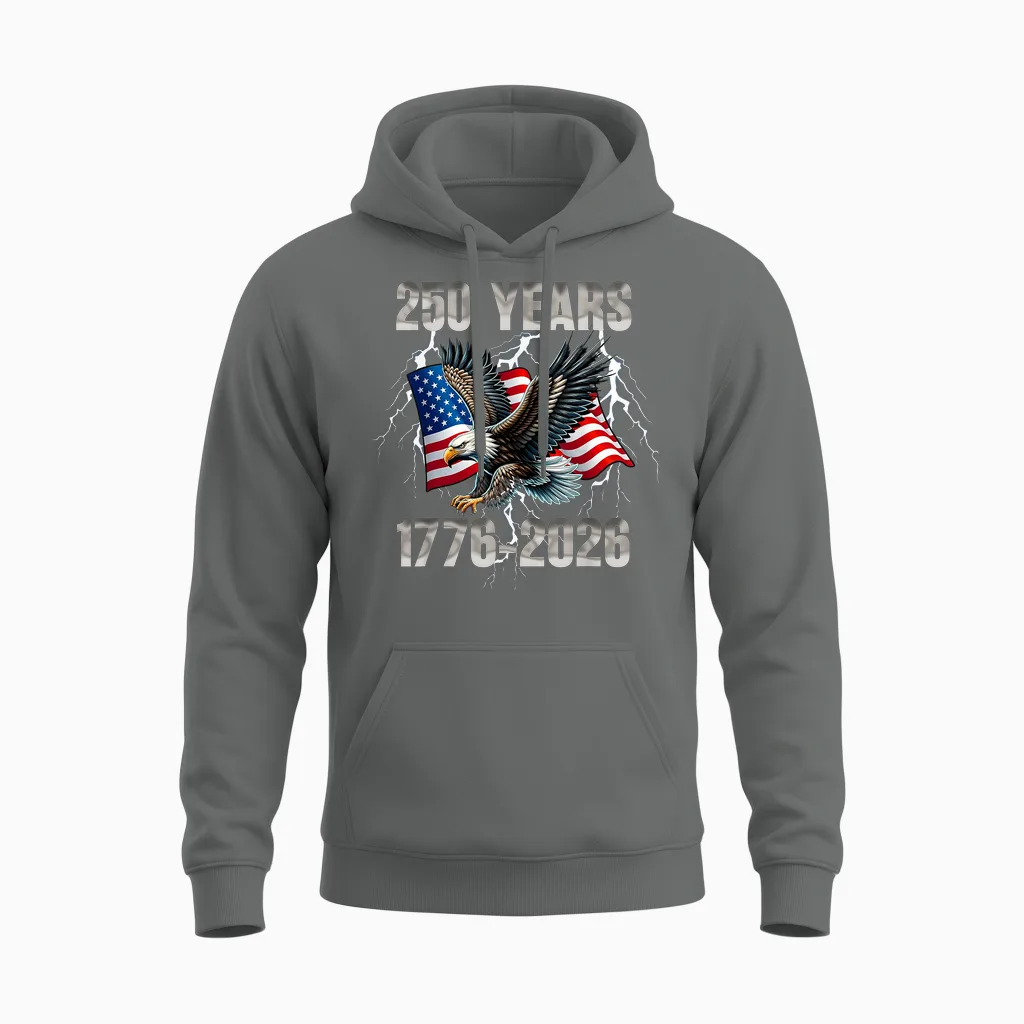 250 Jahre Geburtstag 4. Juli Amerika Usa 250. Jahrestag Unisex Hoodie in Graphite Heather