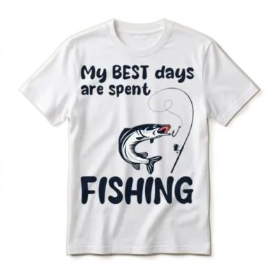 My Best Days...fishing - Fishing Design Unisex T-Shirt - White
