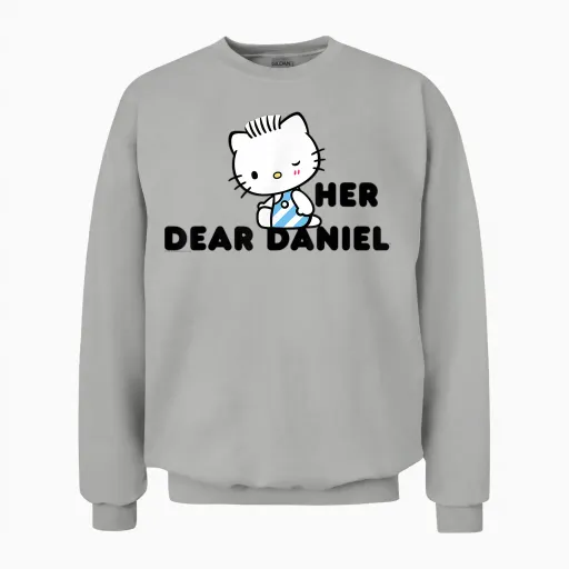 Hello Kitty and Dear Daniel Couples Unisex Sweatshirt in Ash