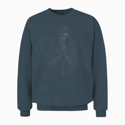 Heilige Mutter Maria Rosenkranz Katholisches Gebetssymbol Unisex Sweatshirt - Dark Heather