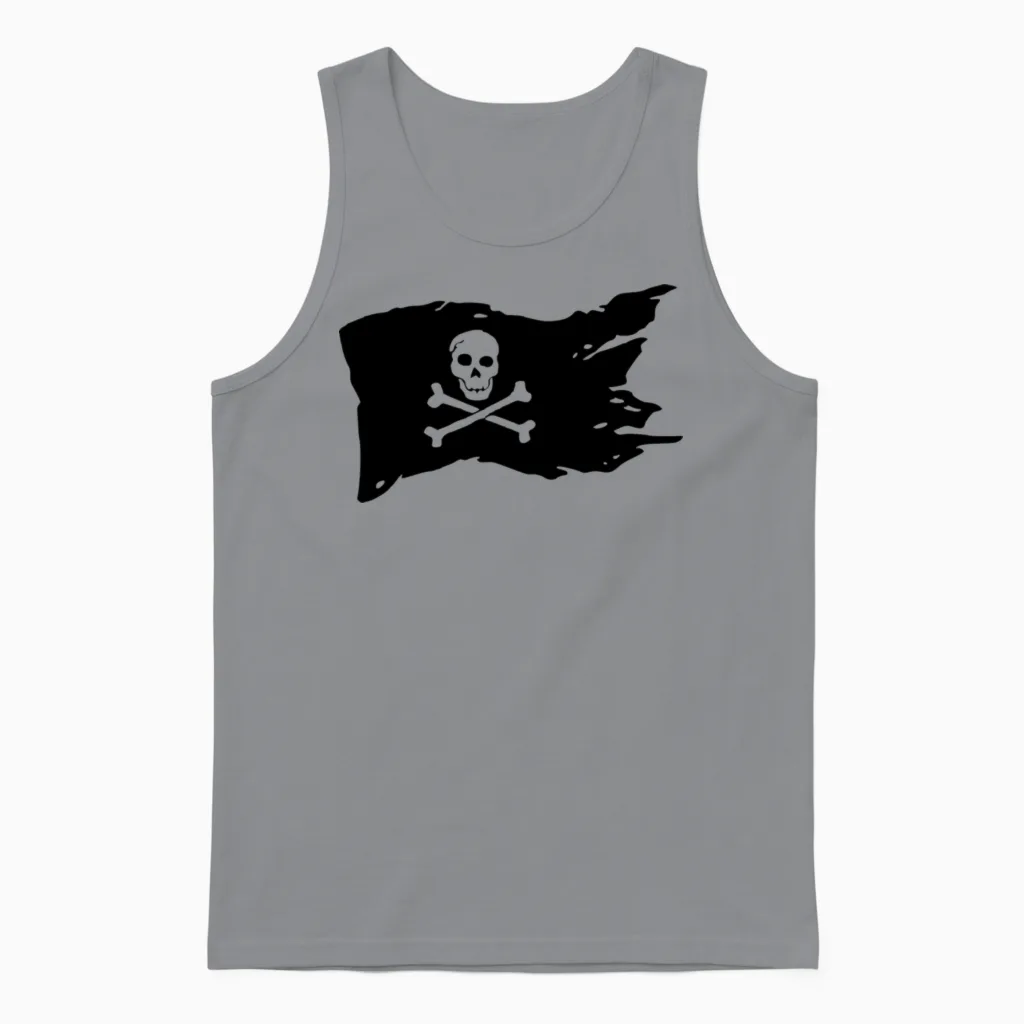 Pirate Unisex Tank Top in Sport Grey
