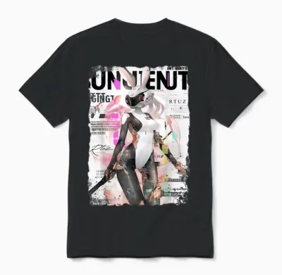 Magazin Cover Vintage Girl Bunny Collage Sexy Model Pin-Up Unisex T-Shirt - Black