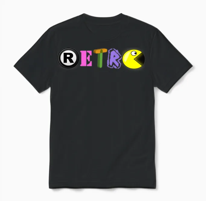 Retro Unisex T-Shirt in Black