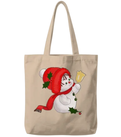 Snowman Cute Funny Tote Bags - Natural