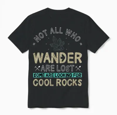 Some Are Looking for Cool Rocks - Geologist Geode Hunter Unisex T-Shirt - Black