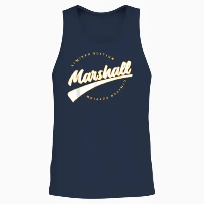 Funny Personalized First Name Design for Marshall T-Shirt, Black, S Unisex Tank Top - Navy