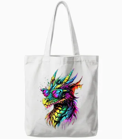 Drache Fabelwesen Ich Liebe Drachen Dragon Lustiger Drachen Tote Bags - White