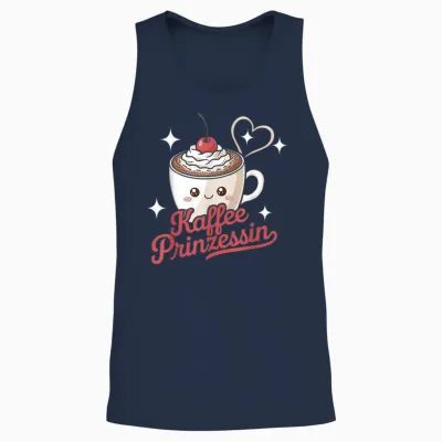 Kaffee Prinzessin Frauen Kaffeetrinker Sprüche Unisex Tank Top - Navy