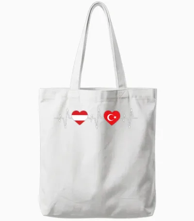 österreichische Flagge Türkische Flagge österreich Türkei Tote Bags - White