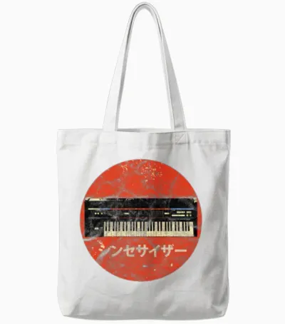 Japanese Analog Synth - Synthesizer Attack Tote Bags - White