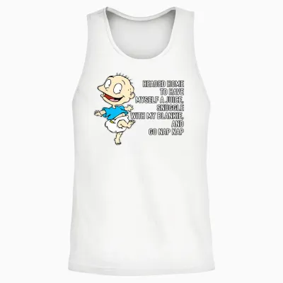 Tommy Pickles - Juice, Blankie & Nap Nap Unisex Tank Top - White