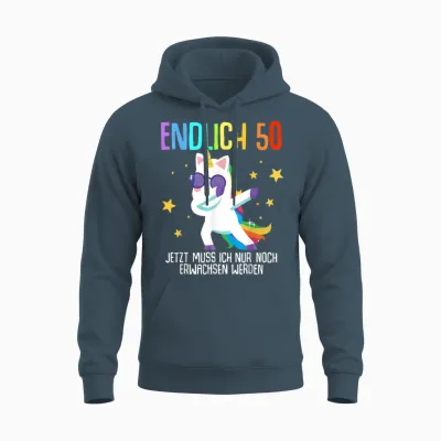 50. Geburtstag Mann Frau 50 Jahre 1976 Deko Lustig Geschenk Unisex Hoodie - Dark Heather