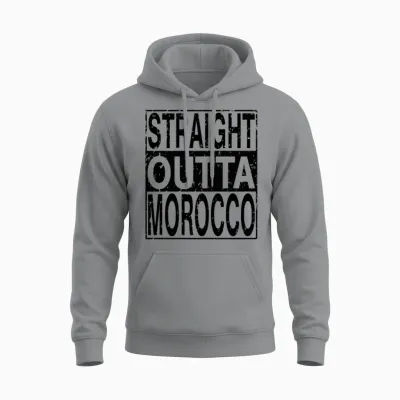 Morocco Straight Outta Morocco Unisex Hoodie - Sport Grey