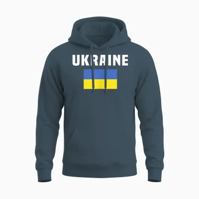 Drapeau De Poche Ukraine Pour Soutenir La Fierté Ukrainienne Unisex Hoodie - Dark Heather