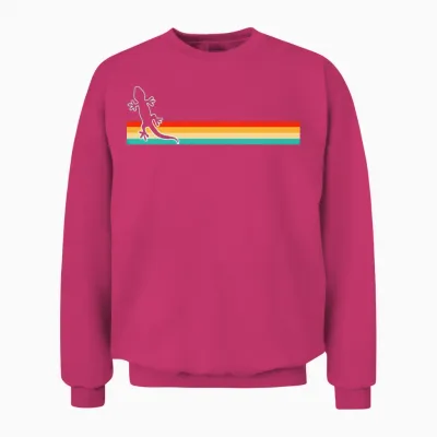Lizard Retro Unisex Sweatshirt - Heliconia