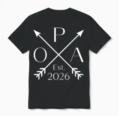 Befördert Zum Opa Est. 2026 Stolzer Opa 2026 Unisex T-Shirt - Black