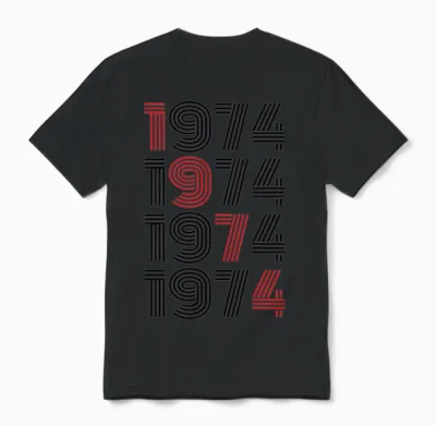1974 Vintage Unisex T-Shirt - Black