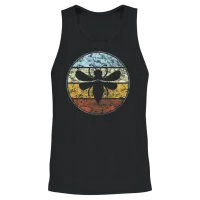 Bee Retro Unisex Tank Top - Black – 2