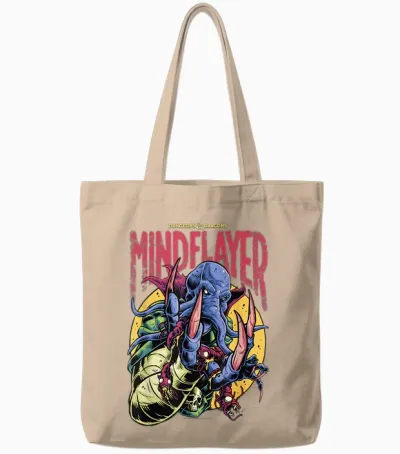 Dungeons & Dragons Mindflayer Logo Tote Bags - Natural