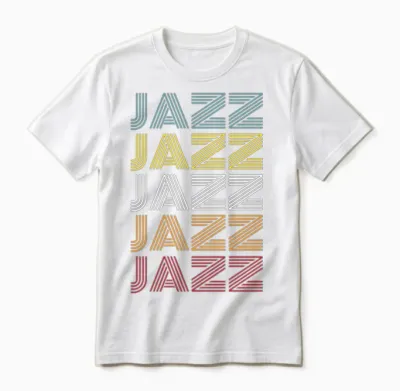 Jazz Retro Unisex T-Shirt - White