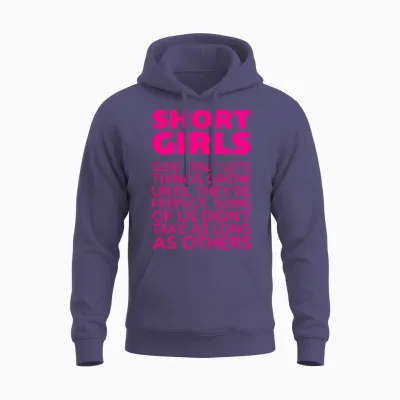 Short Girls Unisex Hoodie - Heather Sport Dark Navy