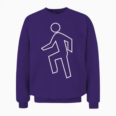 Everyday Im Shufflin White Unisex Sweatshirt - Purple