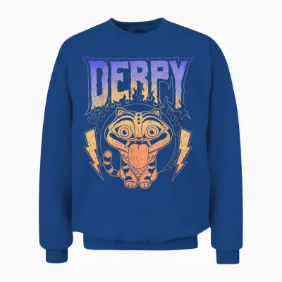 Kpop Demon Hunters Derpy Retro Metal Band Style Logo Unisex Sweatshirt - Royal