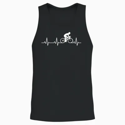 Herzschlag Radfahrer Ekg Fahrrad Herzlinie Unisex Tank Top - Black
