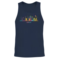 Dubliner Skyline Dublin Unisex Tank Top - Navy – 2