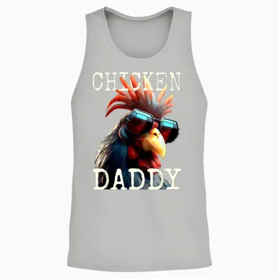 Chicken Daddy Chickens Father Farmer Poultry Farmer Father's Day Unisex Tank Top - Ash