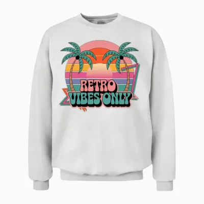 Vintage Retro Art Unisex Sweatshirt - White