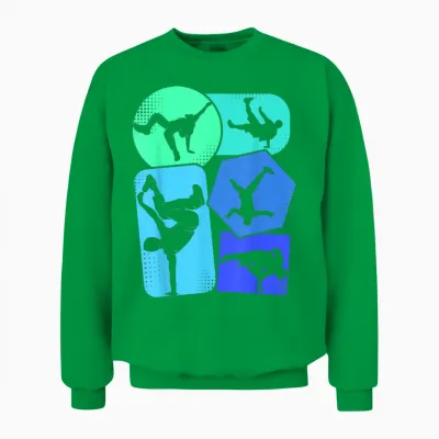 Break Dance Breakdance Kids Man T-Shirt, Black, S Unisex Sweatshirt - Irish Green
