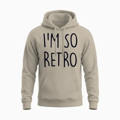 I'm So Retro Unisex Hoodie - Sand
