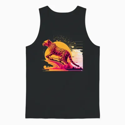 Guépard Unisex Tank Top - Black