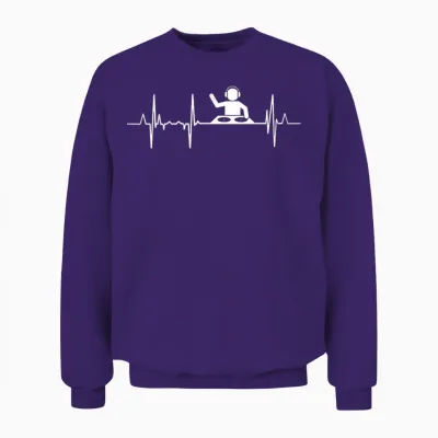 Heartbeat Dj Music Lover Unisex Sweatshirt - Purple