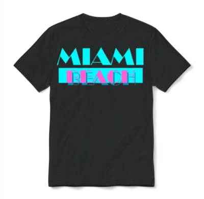 Miami Beach Unisex T-Shirt - Black