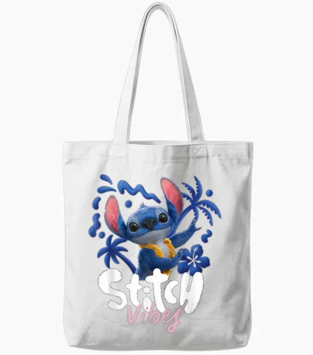 Disney Lilo & Stitch Live-Action Movie Stitch Vibes Hula Tote Bags in White