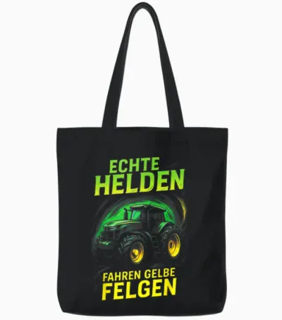 Echte Helden Fahren Gelbe Felgen Tote Bags - Black