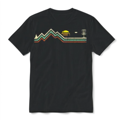 Unique Retro Disc Golf Lover Gift T Shirt | Frisbe Unisex T-Shirt - Black