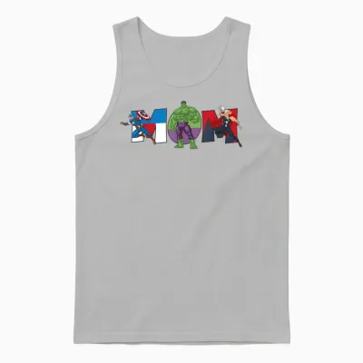 Marvel Avengers Team Mom Mother’s Day Family Trip Birthday Unisex Tank Top - Ash
