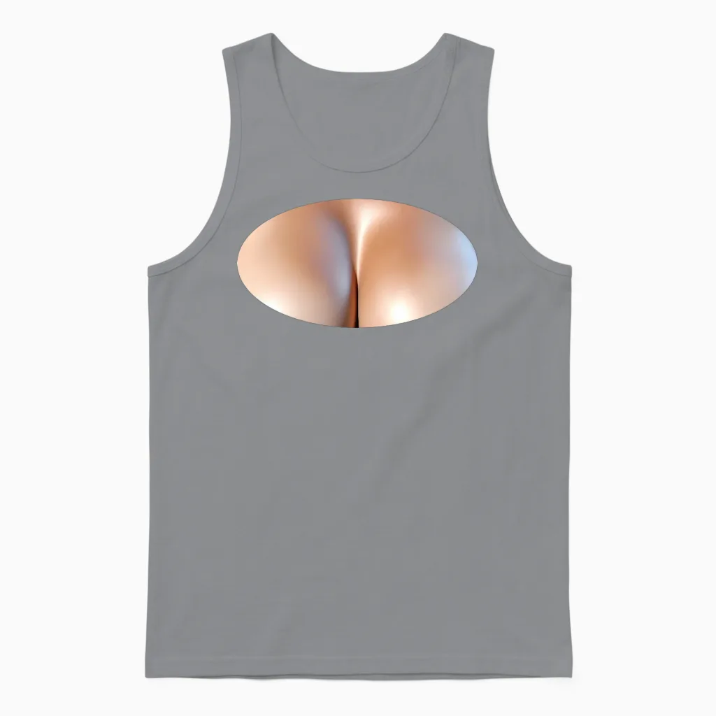 Fake Boobs Unisex Tank Top in Sport Grey