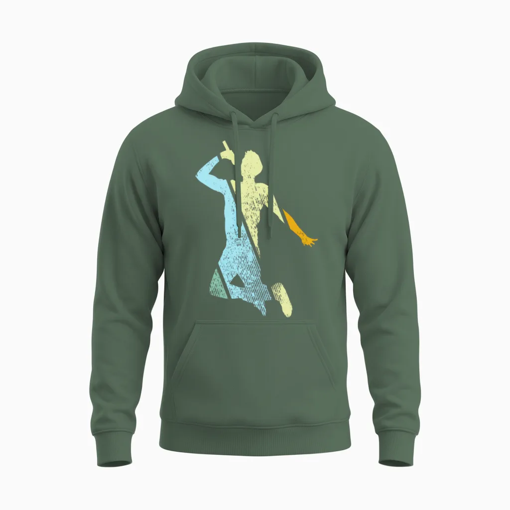Singer Retro Unisex Hoodie in Military Green