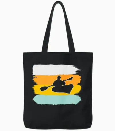 Canoe Retro Tote Bags - Black