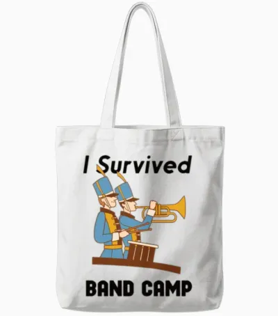 Marching Band Clarinetist School Rehearsal Music Tote Bags - White