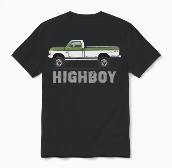 Highboy Limestone Green Unisex T-Shirt in Black