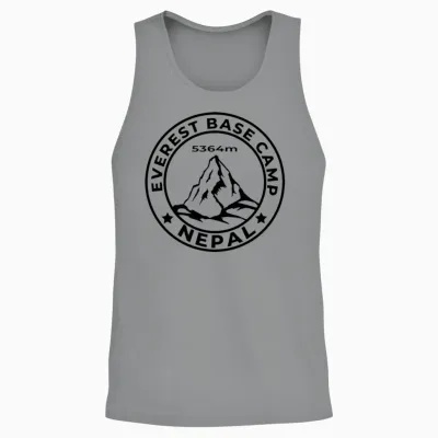Everest Base Camp - White Unisex Tank Top - Sport Grey